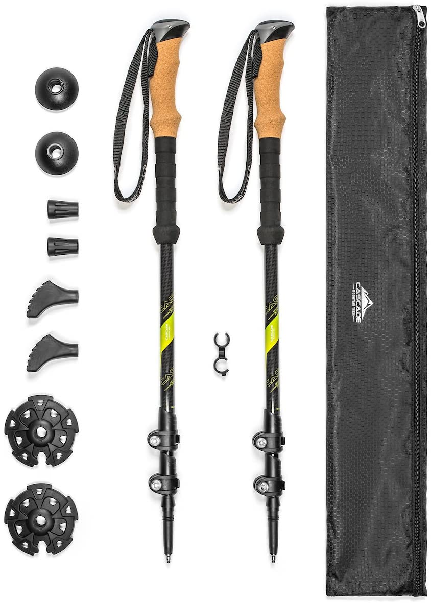 Cascade Mountain Tech Trekking Poles - Carbon Fiber